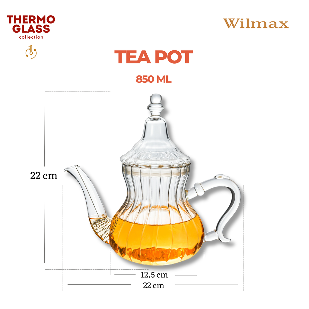 Wilmax Teekanne 850 ml Thermoglas Moroccan Style WL-888829100/A