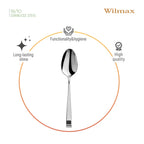 Wilmax Teelöffel 14 cm Silber aus Edelstahl