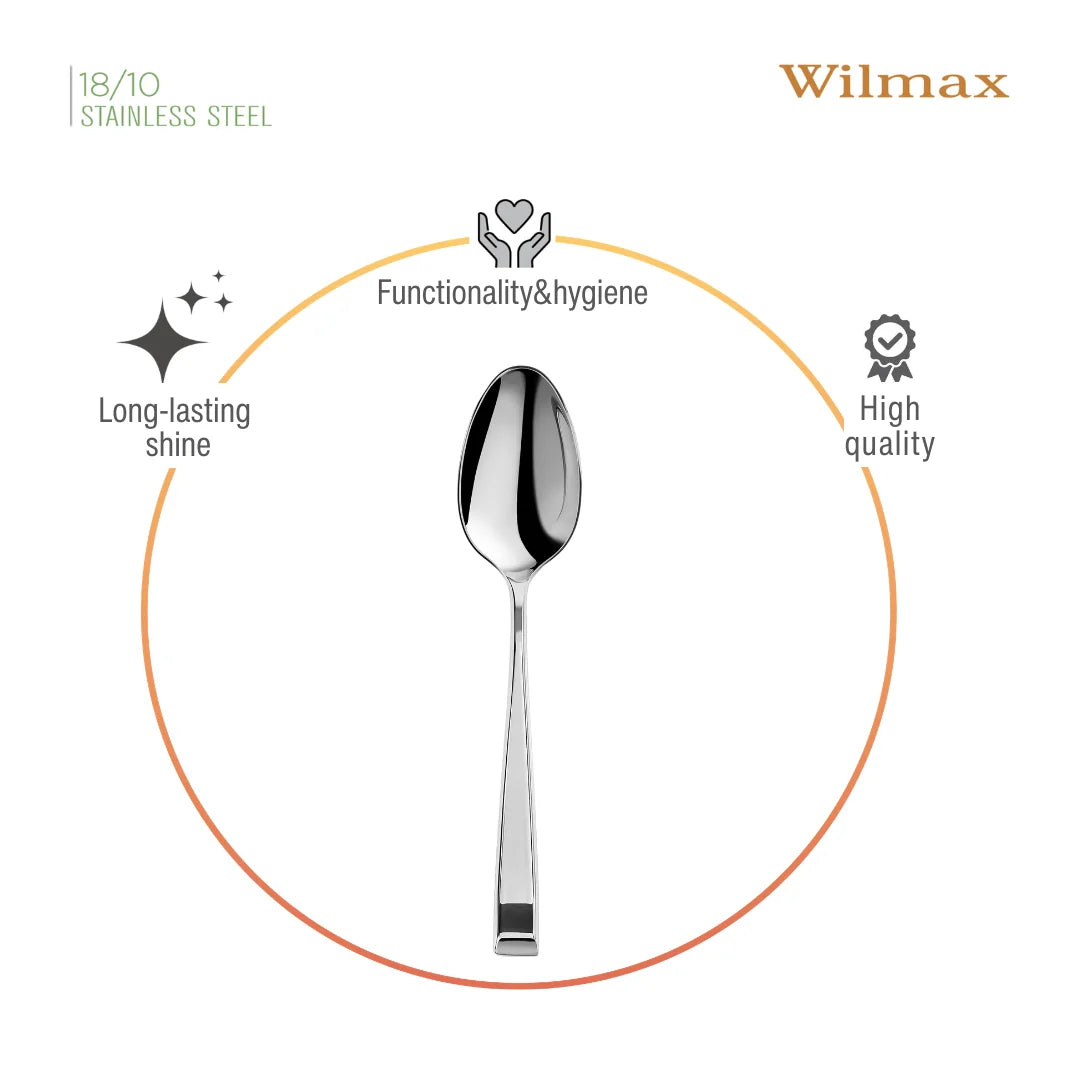 Wilmax Teelöffel 14 cm Silber aus Edelstahl