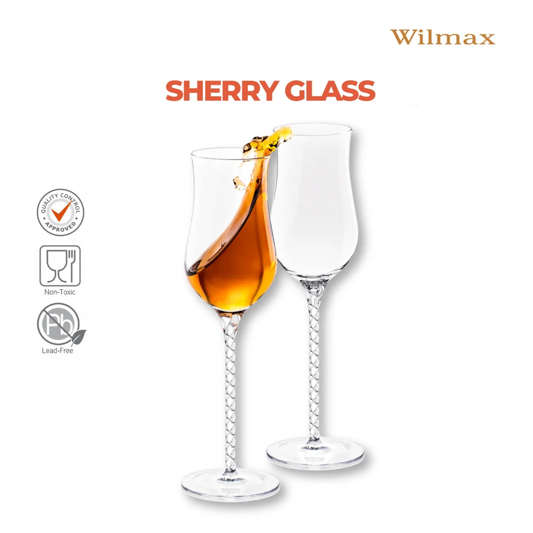 Wilmax Sherryglas 130 ml 2er-Set Transparent aus Wilmax Crystalline-Serie