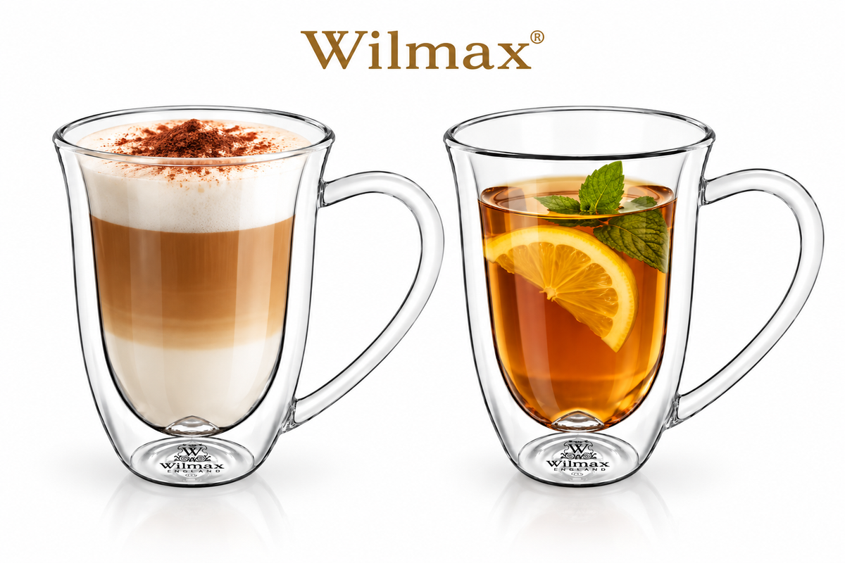 Wilmax Doppelwandige Tasse 250 ml 2er-Set Transparent