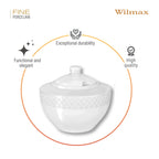 Wilmax Zuckerdose 340 ml Weiß aus Porzellan
