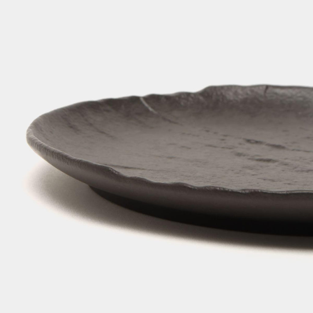 Wilmax Runde Platte 20,5 cm Schwarz aus Porzellan