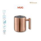 Wilmax Doppelwandiger Becher 350 ml Gold aus Edelstahl