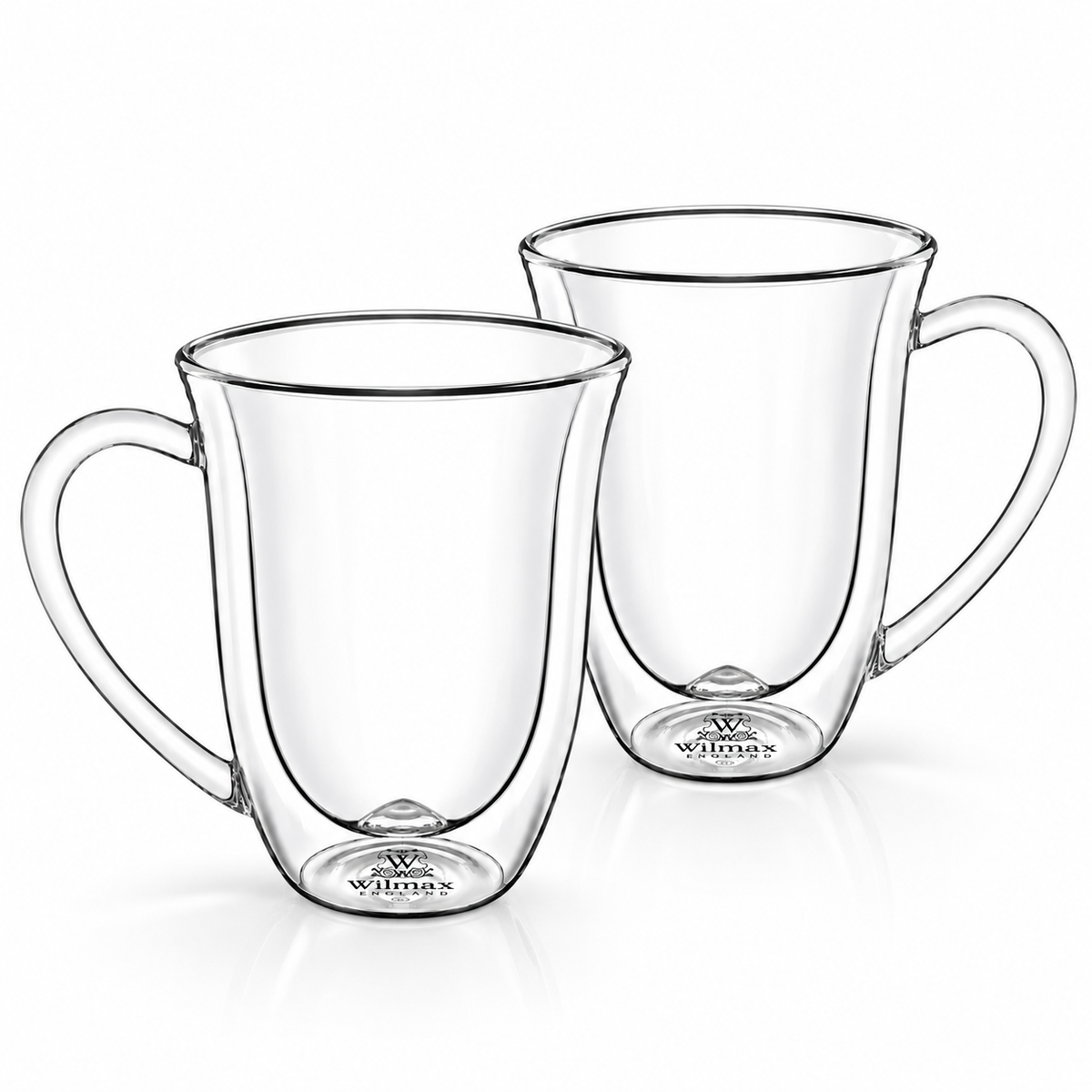 Wilmax Doppelwandiger Becher 400 ml 2er-Set Transparent