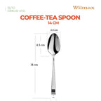 Wilmax Teelöffel 14 cm Silber aus Edelstahl