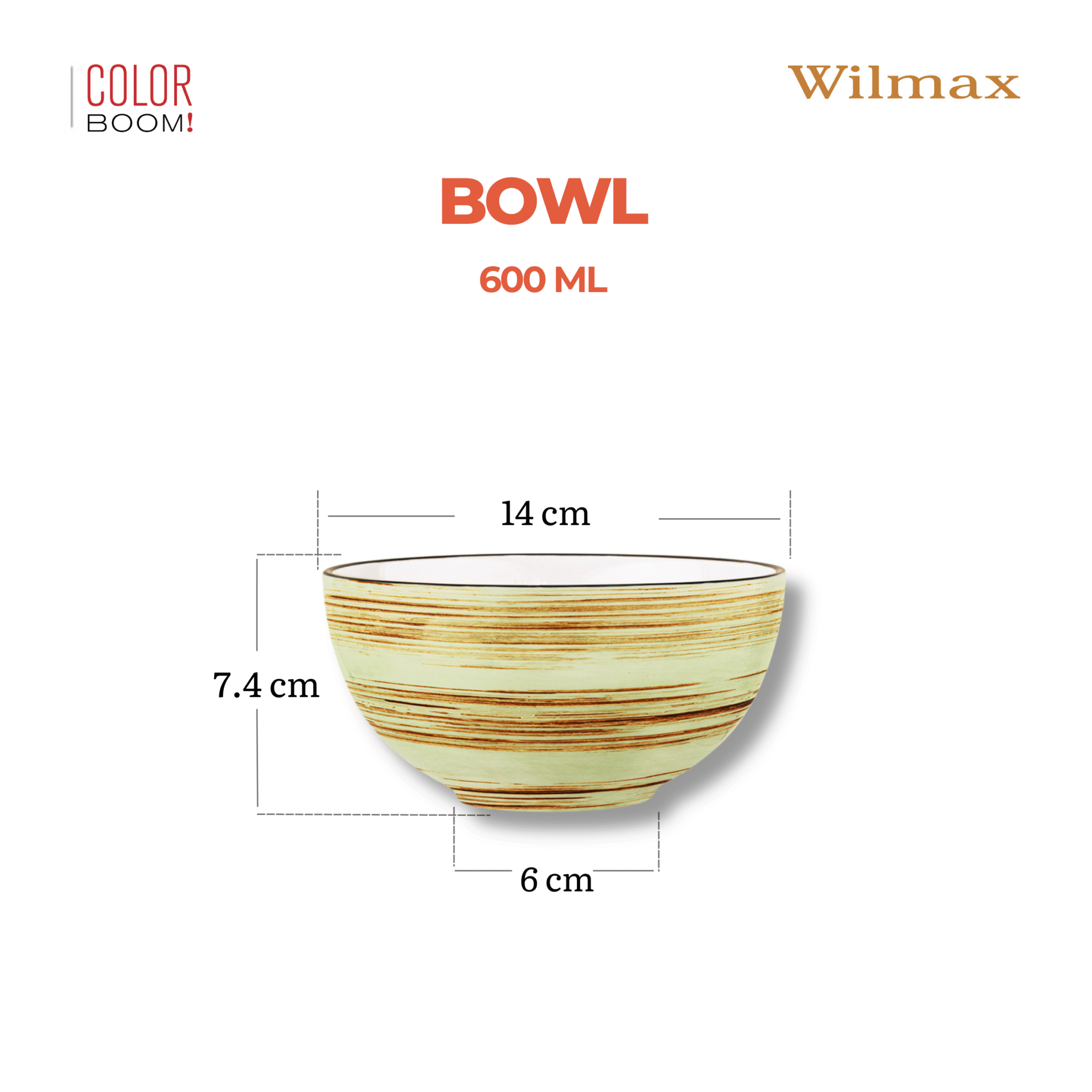 Wilmax Schale 600 ml Pistazie Porzellan WL-669130/A