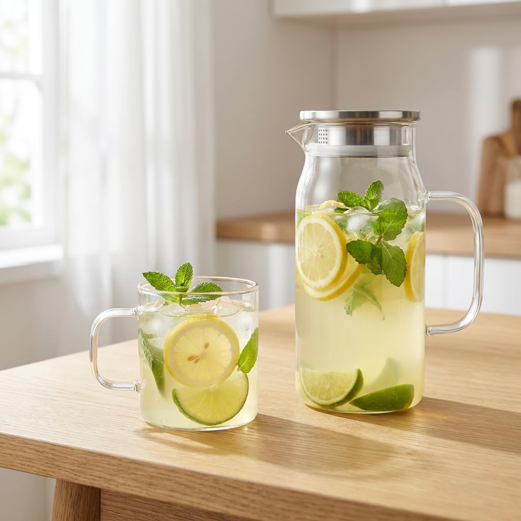 Wilmax Kaffeetasse 400 ml 6er-Set Transparent aus Borosilikatglas