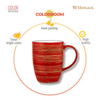 Wilmax Becher 460 ml Rot aus Porzellan