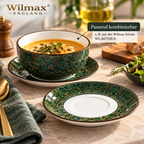 Wilmax Mehrzweck-Untertasse Ø 16 cm Grün aus Porzellan
