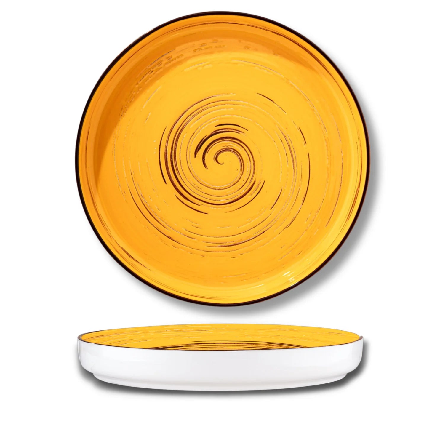 Wilmax Teller 28 cm Gelb aus Porzellan