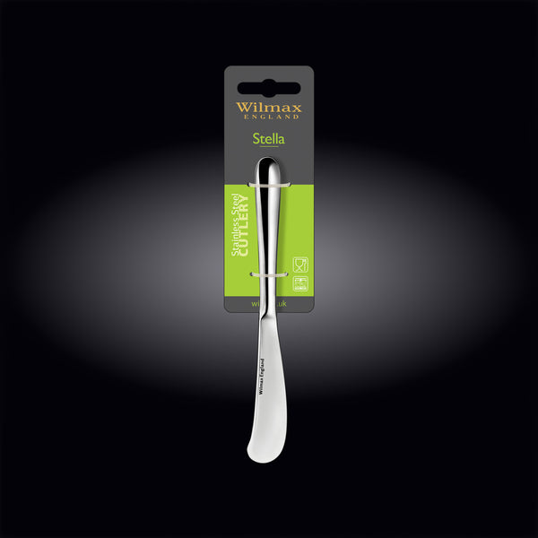 Wilmax Buttermesser 17 cm Silber aus Edelstahl