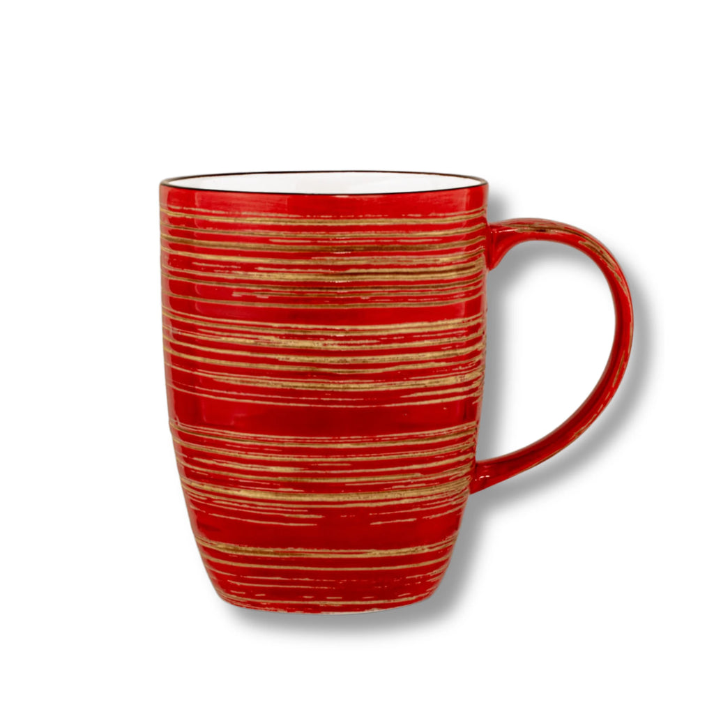 Wilmax Becher 460 ml Rot aus Porzellan