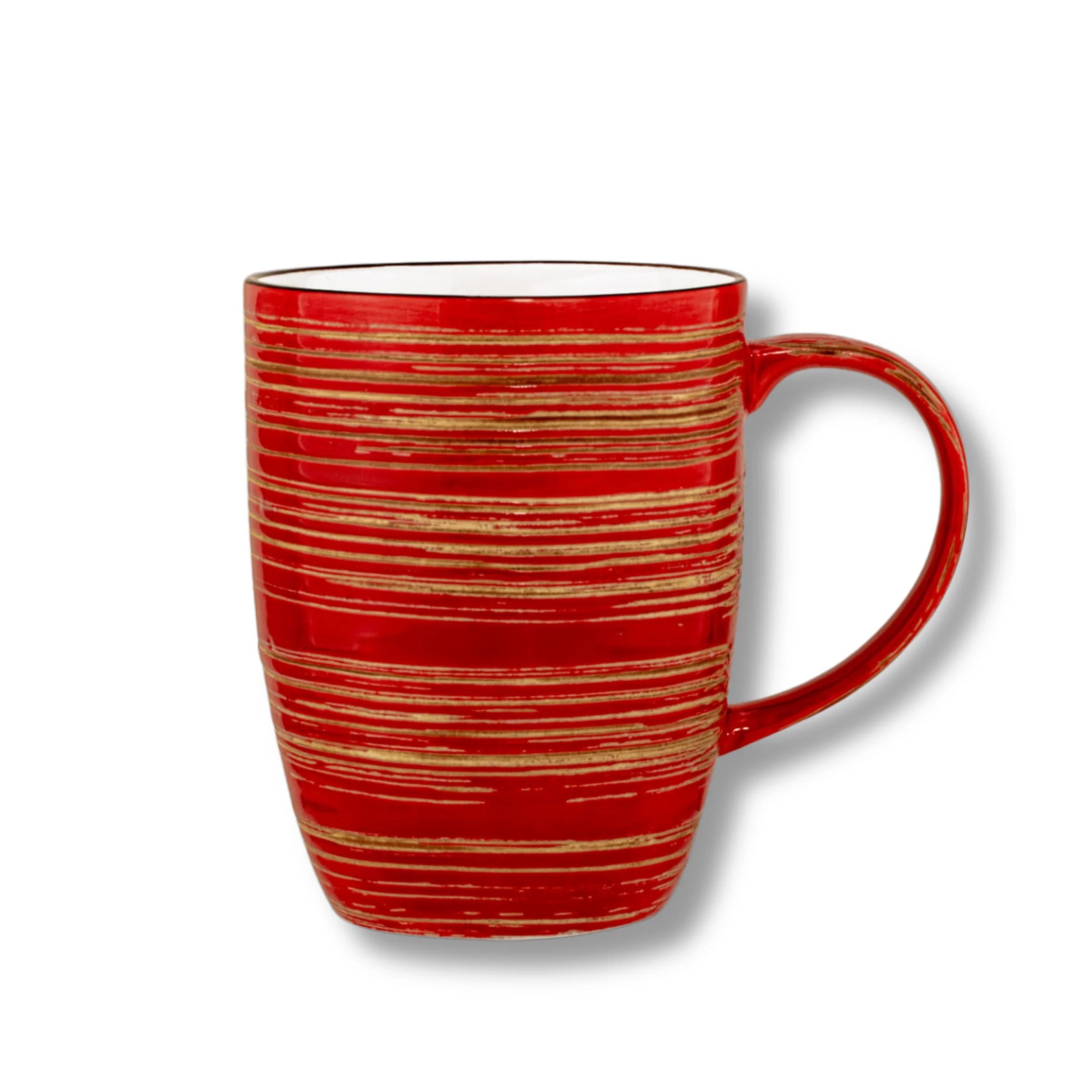 Wilmax Becher 460 ml Rot aus Porzellan