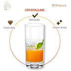 Wilmax Wasser& Saftgläser 390 ml 6er-Set Transparent aus Wilmax Crystalline-Serie