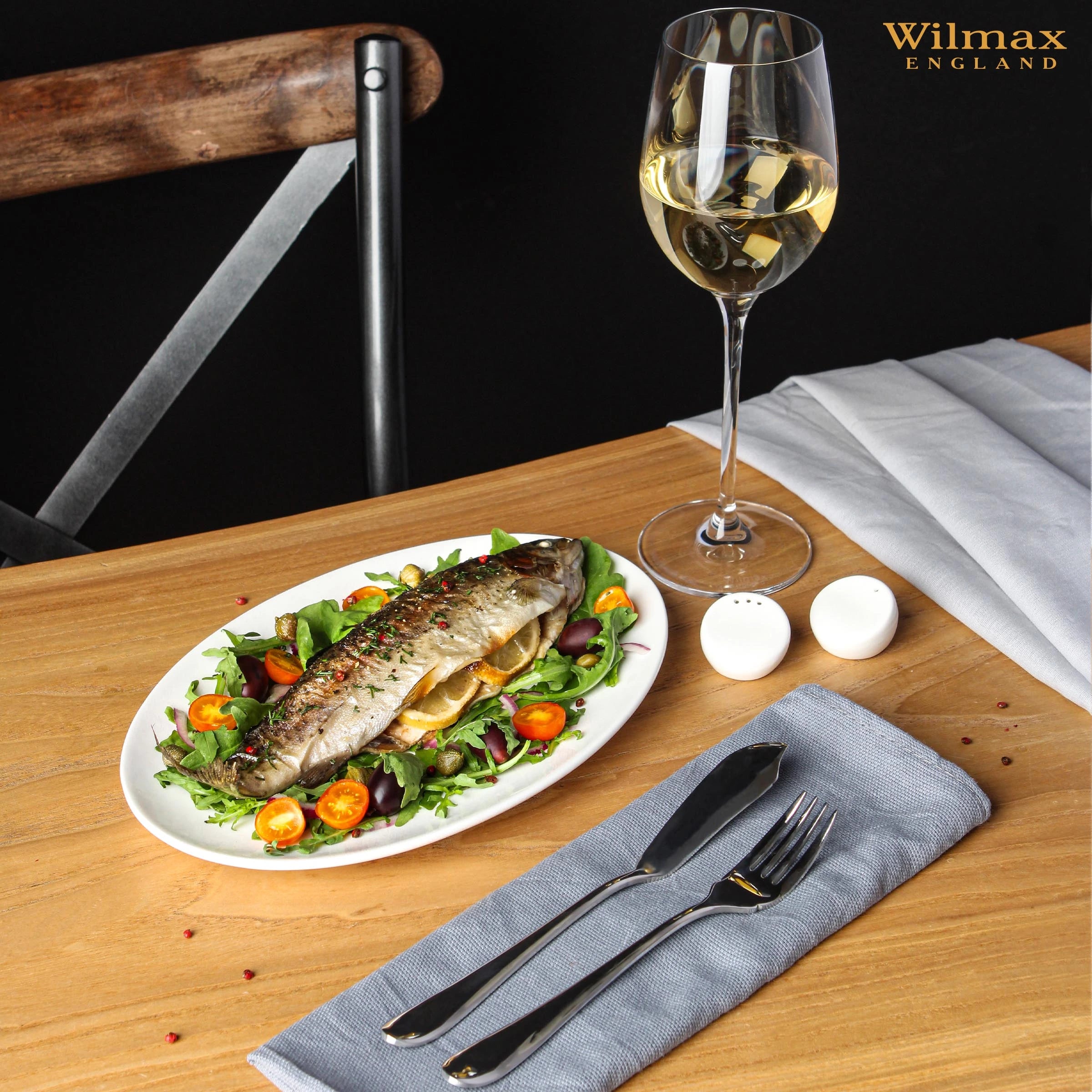 Wilmax Platte 30,5 cm Weiß aus Porzellan