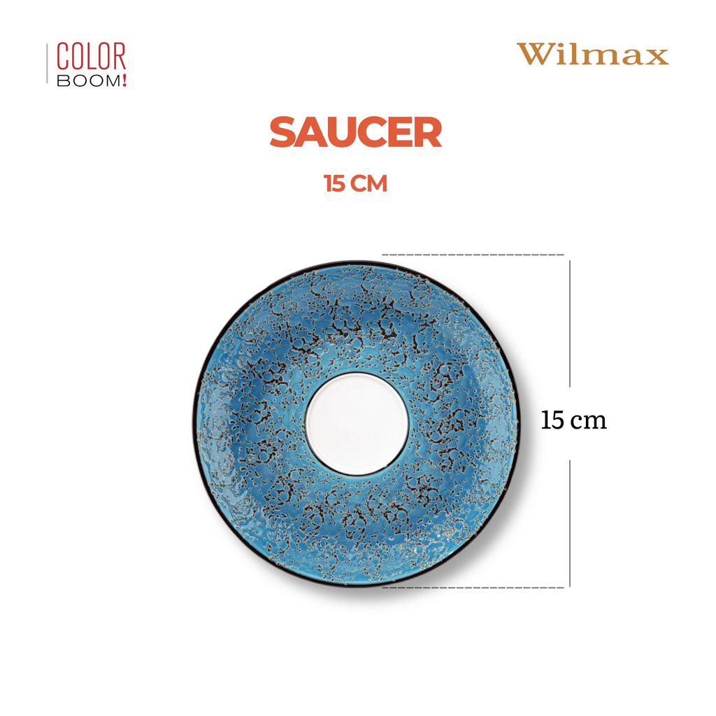 Wilmax Untertasse 15 cm Blau aus Porzellan