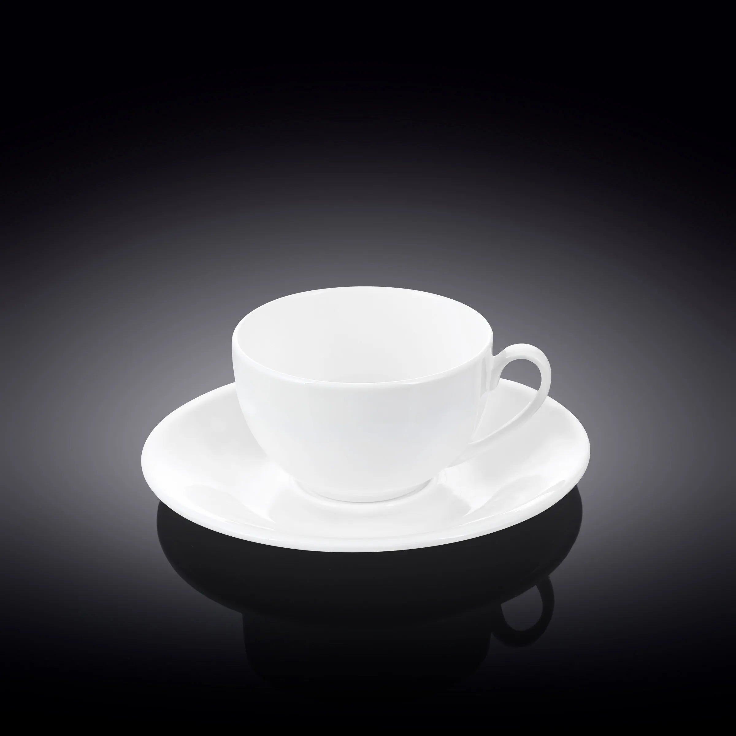 Wilmax Espressotasse mit Untertasse 80 ml Weiß aus Porzellan