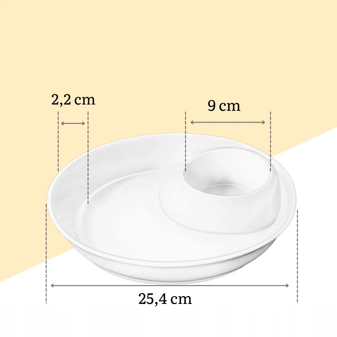 Wilmax Servierplatte 25,5 cm Weiß aus Porzellan