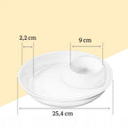 Wilmax Servierplatte 25,5 cm Weiß aus Porzellan