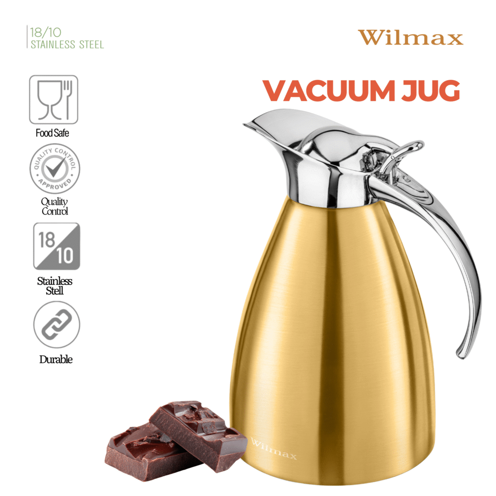 Wilmax Isolierkanne 1000 ml Edelstahl Gold WL-511020135/A