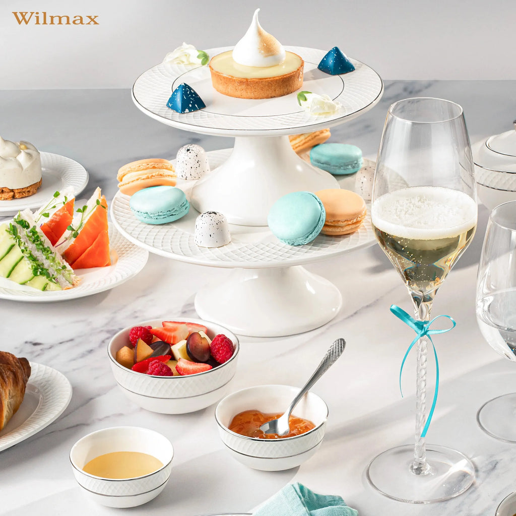 Wilmax Champagnerflöte 300 ml 2er-Set Transparent aus Wilmax Crystalline-Serie