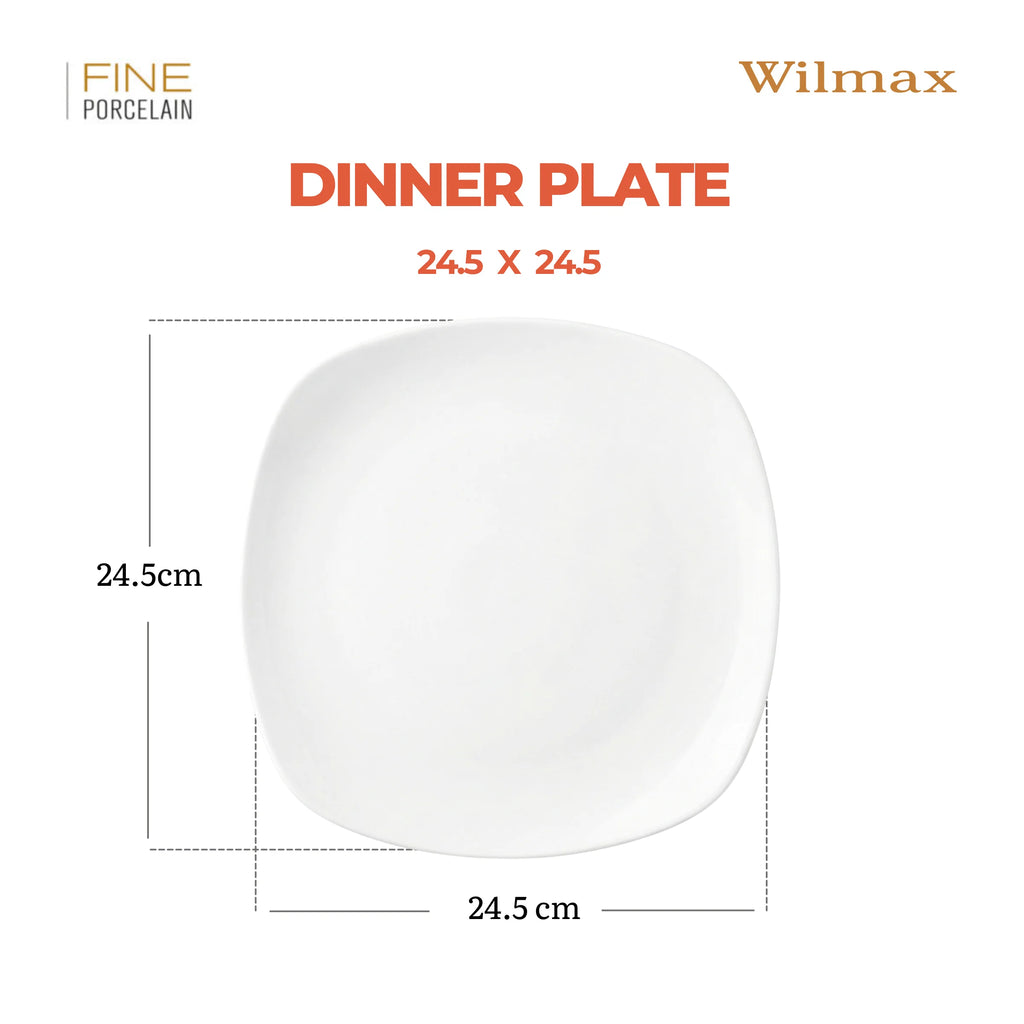Wilmax Speiseteller 24,5 cm Weiß aus Porzellan