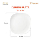 Wilmax Speiseteller 24,5 cm Weiß aus Porzellan