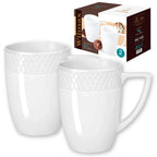 Wilmax Becher 450 ml 2er-Set Weiß aus Porzellan