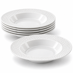 Wilmax Tiefer Teller 22,5 cm 6er-Set Weiß aus Porzellan