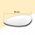 Wilmax Servierplatte 29 cm Weiß aus Porzellan