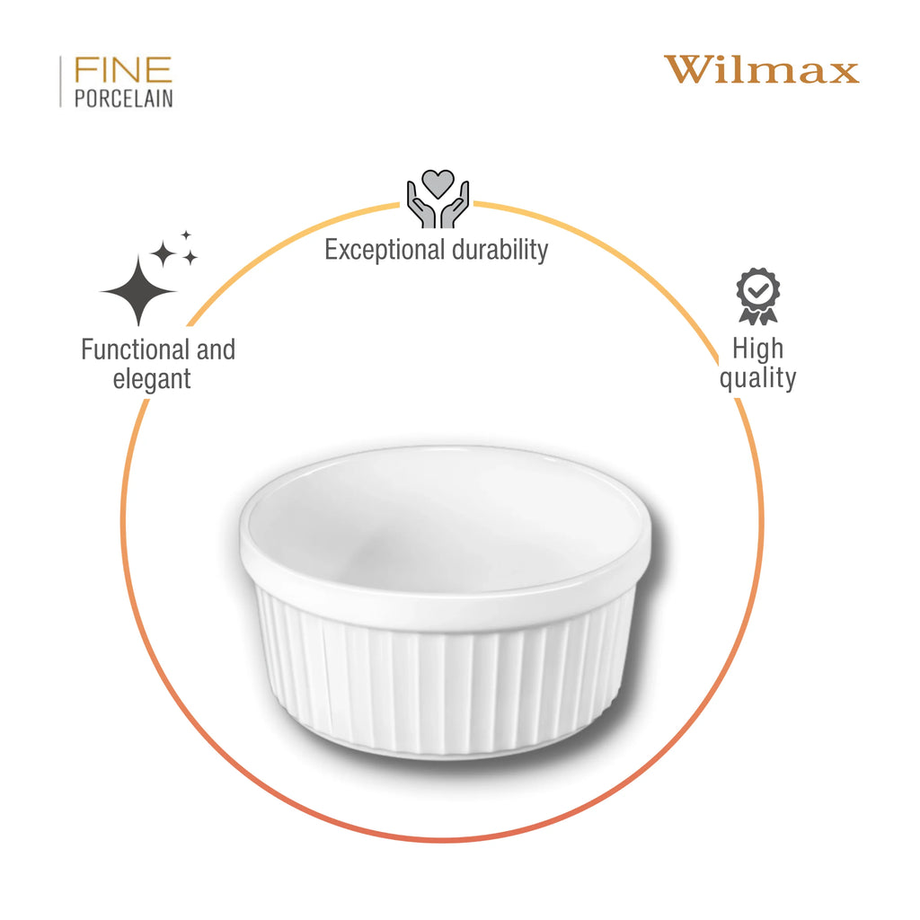 Wilmax Ramekin 180 ml Weiß aus Porzellan