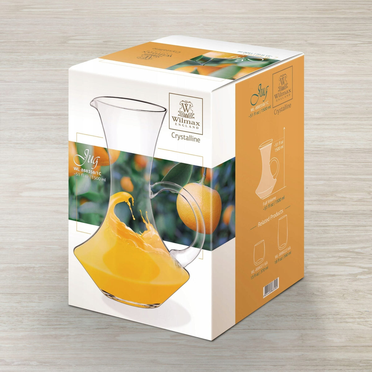 Wilmax Karaffe 1500 ml Transparent aus Wilmax Crystalline-Serie