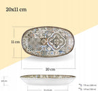 Wilmax Servierplatte 20 × 11 cm 2er-Set Mehrfarbig aus Porzellan