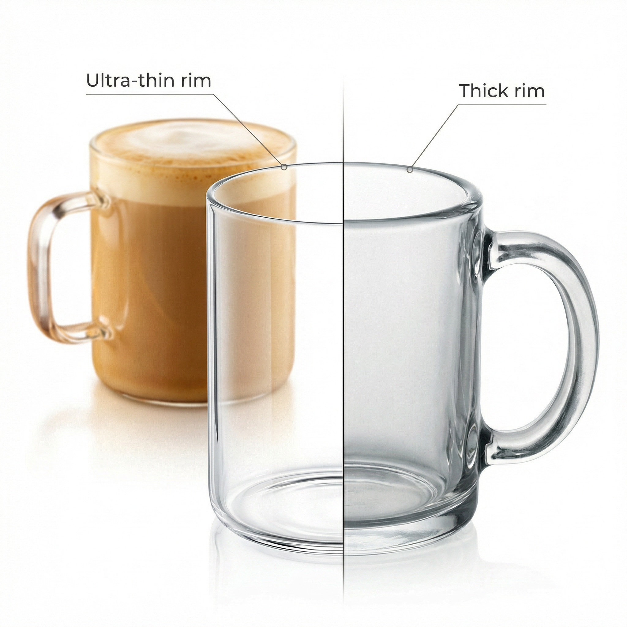 Wilmax Glastasse 100 ml Transparent aus Borosilikatglas