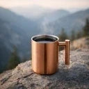 Wilmax Doppelwandiger Becher 350 ml Gold aus Edelstahl