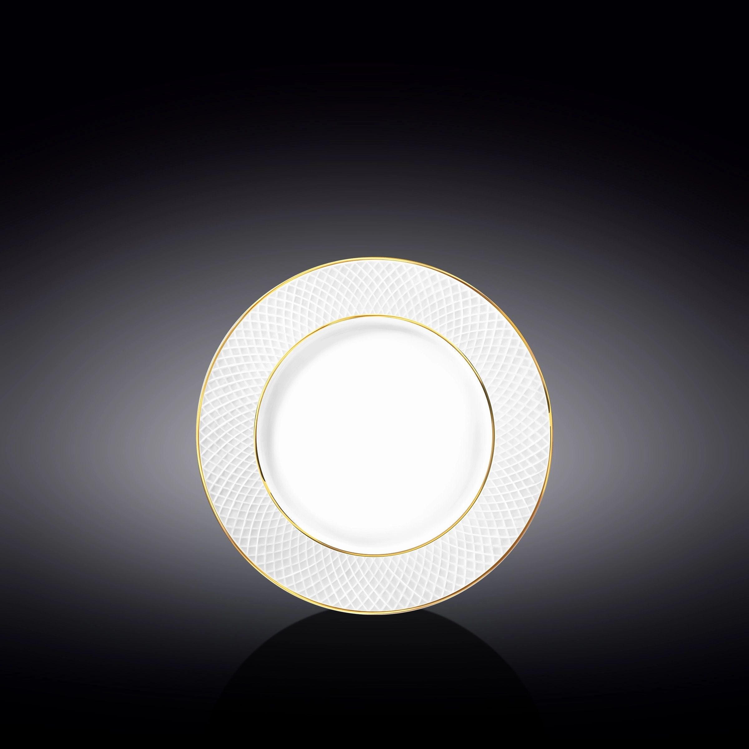 Wilmax Teller 18 cm Weiß Porzellan mit Goldrand WL-880102101/A