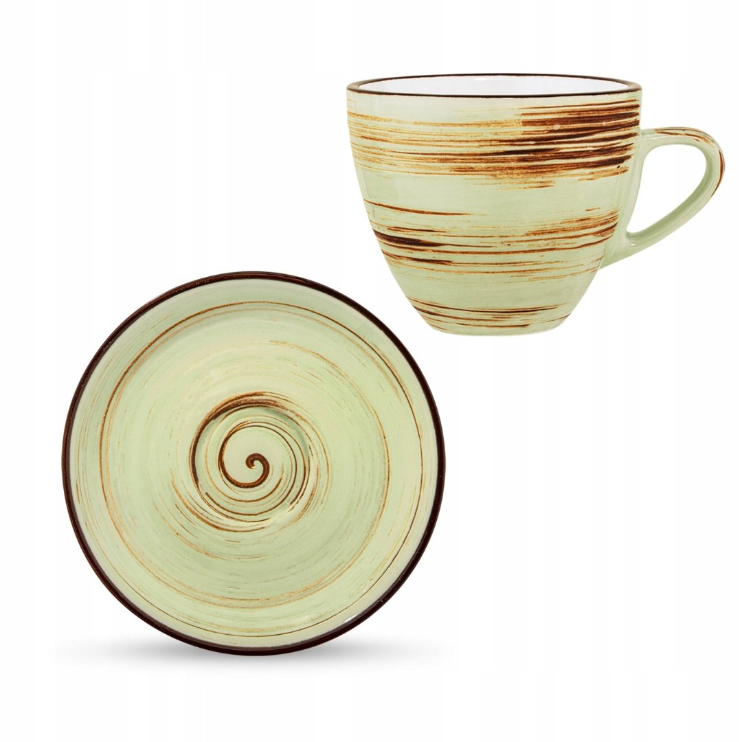 Wilmax Kaffee Tassen & Untertassen Set 6-teilig, 110 ml, ColorBoom WL-669134/AB6