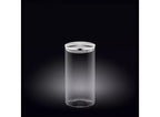 Wilmax Vorratsglas 1300 ml mit Edelstahldeckel Transparent