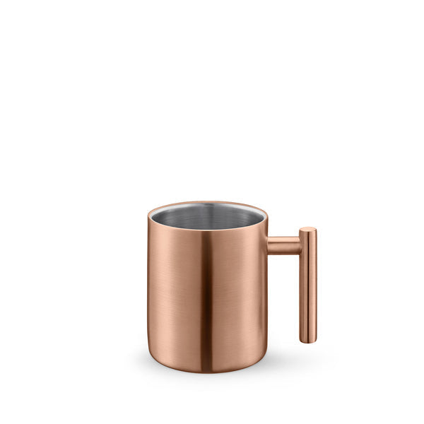 Wilmax Doppelwandiger Becher 350 ml Gold aus Edelstahl