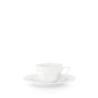 Wilmax Tasse mit Untertasse 90 ml 6er-Set Weiß aus Porzellan
