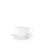 Wilmax Tasse mit Untertasse 240 ml Weiß Porzellan WL-880101404/AB
