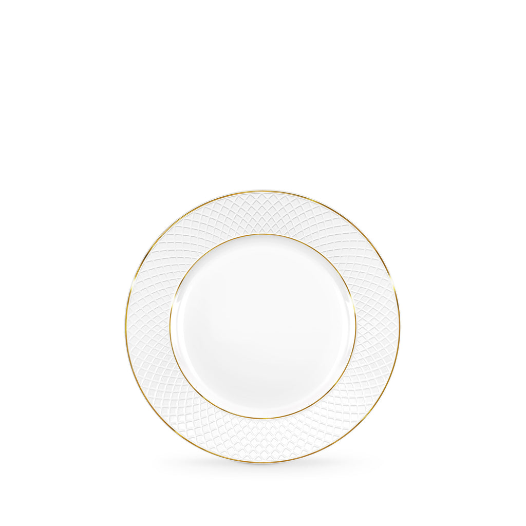 Wilmax Dessertteller 20 cm Weiß Porzellan mit Goldlinien WL-880102102/A