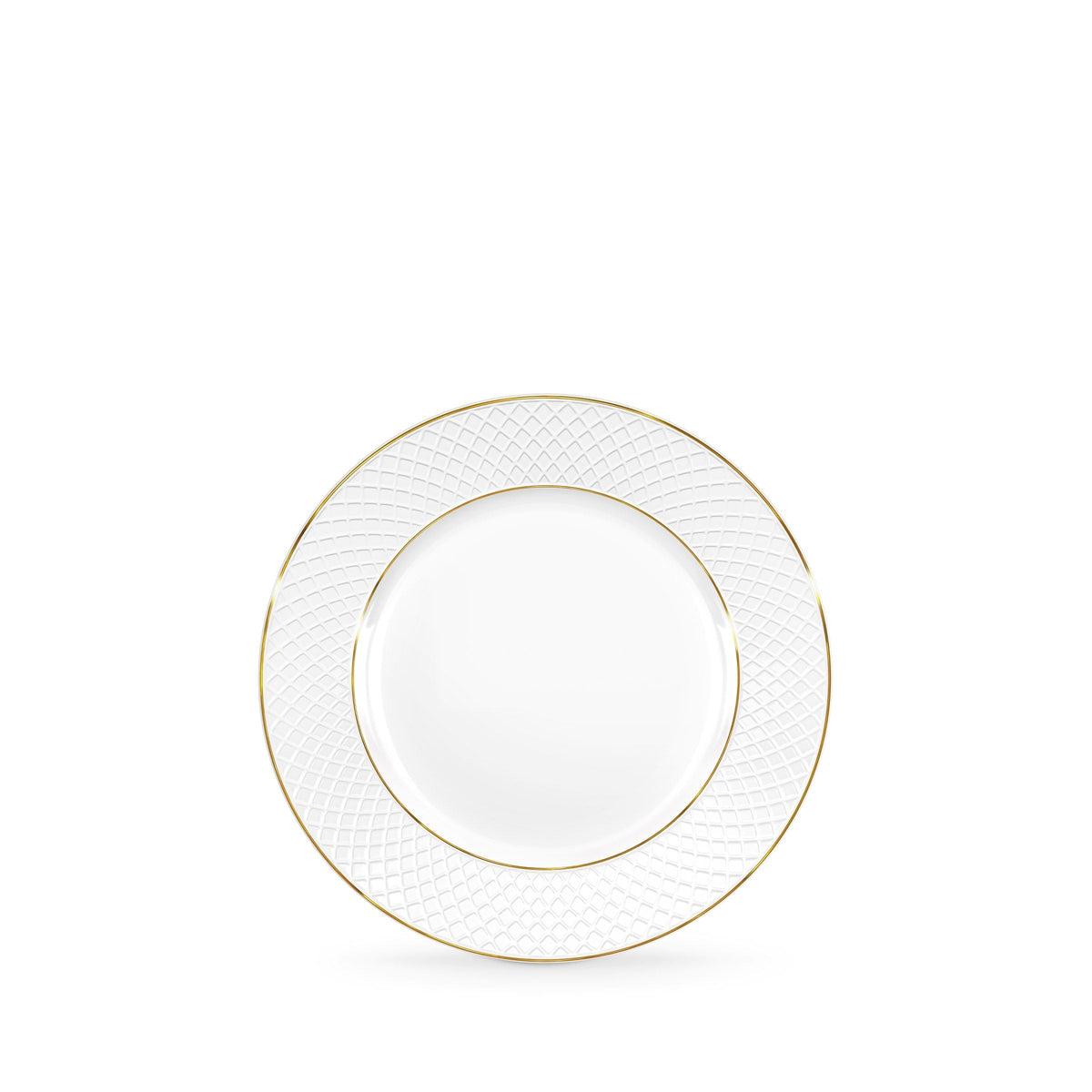 Wilmax Dessertteller 20 cm Weiß mit Goldlinien aus Porzellan