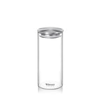 Wilmax Vorratsglas 1500 ml mit Edelstahl Deckel Transparent WL-888517/A
