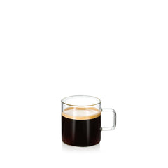 Wilmax Glastasse 100 ml aus Borosilikatglas mit Griff hitzebeständig WL-888602/A