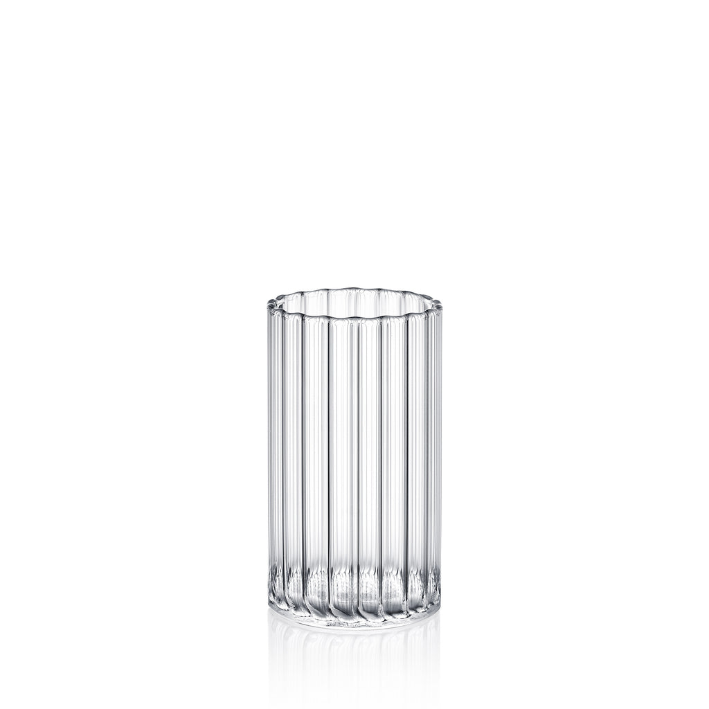 Wilmax Geriffeltes Glas 250 ml Borosilikatglas Transparent WL-888624/A