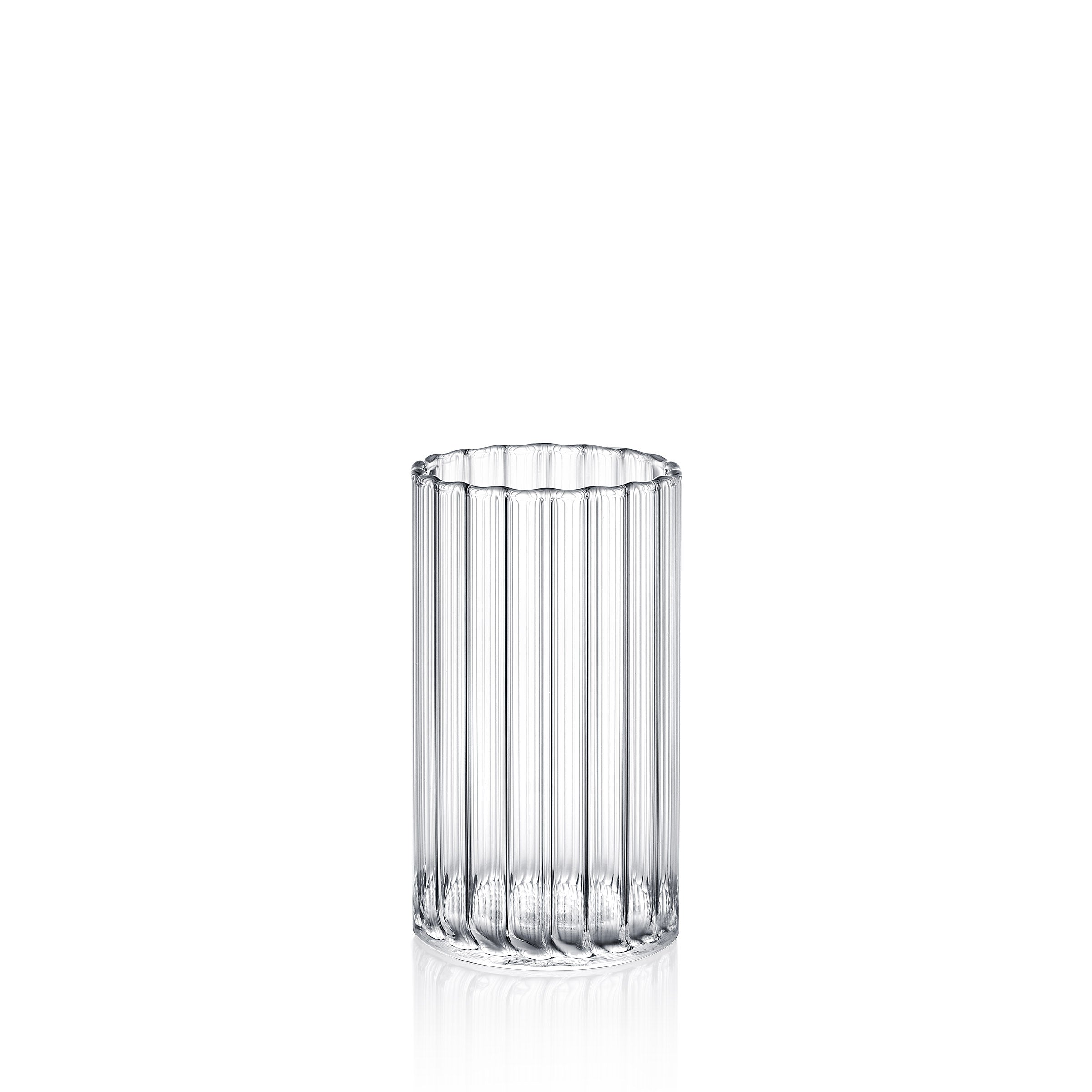 Wilmax Geriffeltes Glas 250 ml Borosilikatglas Transparent WL-888624/A