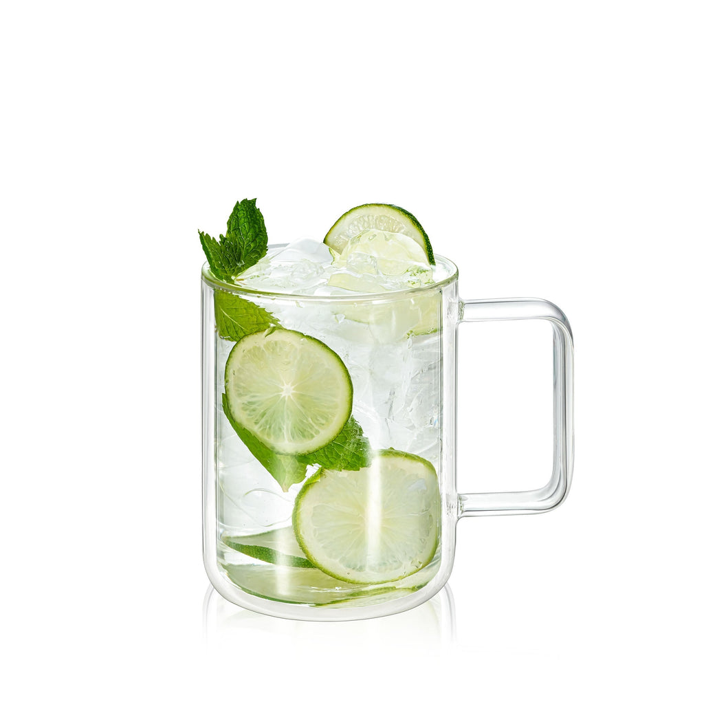 Wilmax Doppelwandiger Becher 400 ml Transparent aus Glas