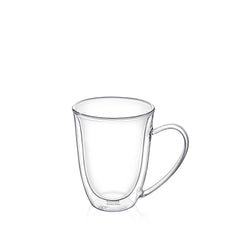 Wilmax Thermo-Glasbecher, 300 ml, doppelwandig, hitzebeständig – WL-888726/A